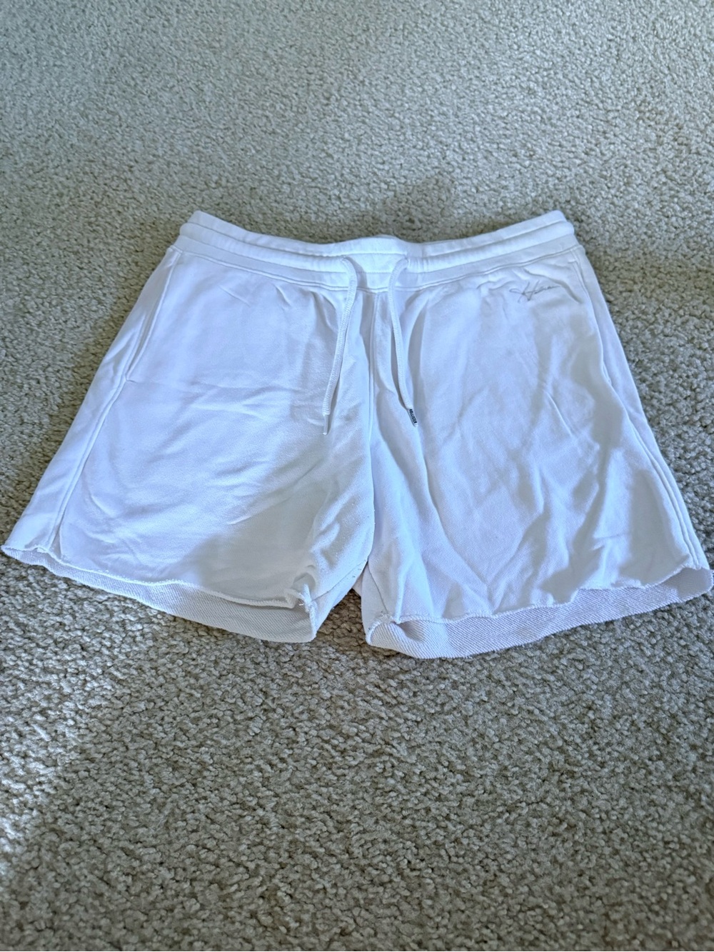 Hollister White Athletic Drawstring Mesh Shorts